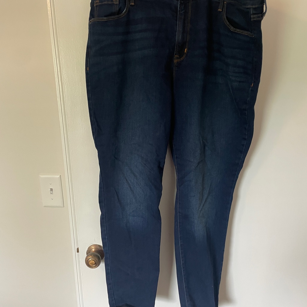 Blue Skinny Jeans With Faded Wash